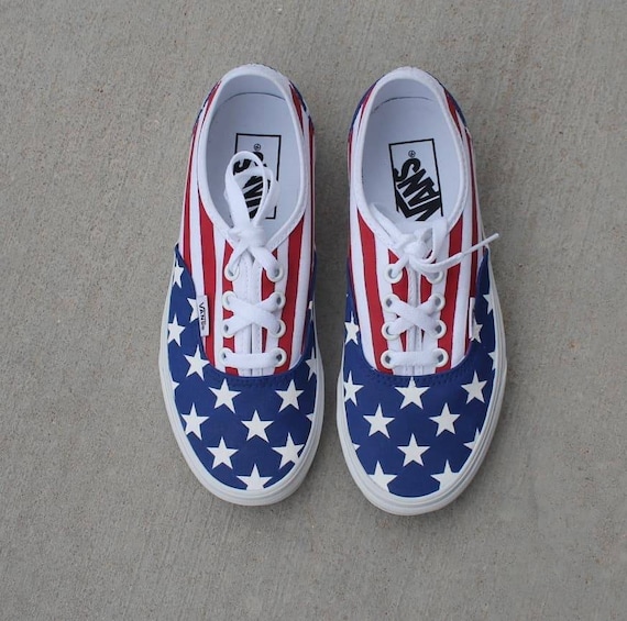 american flag van shoes