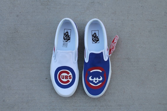 cubs vans slip ons