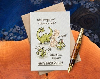 Farter's Day | Handmade Father's Day Greeting Card with Kraft Envelope