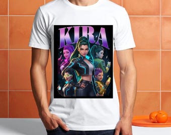 Koszulka KIRA Cyberpunk Girl Group: Koszulka retro z lat 90. w stylu K-Pop Gamer
