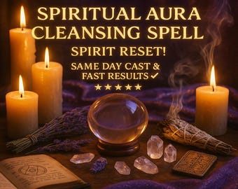 Limpieza espiritual del aura, eliminación de energías negativas, desintoxicación emocional, renovación de la paz, revitalización del alma, hechizo de protección, restauración de la luz interior