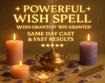 POWERFUL WISH SPELL, Manifestation Magic, Dream Fulfillment, Desire Attraction, Life Changing Ritual