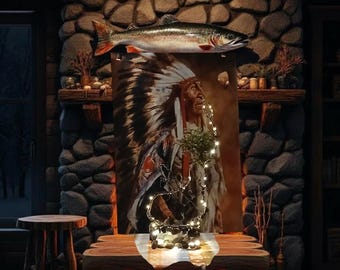 Fire Light Manzanita River Bottom Rustic Counter Top Cabin Decor