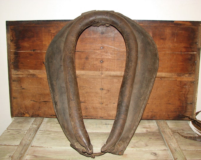 Antique Leather Horse Yoke Harness Etsy