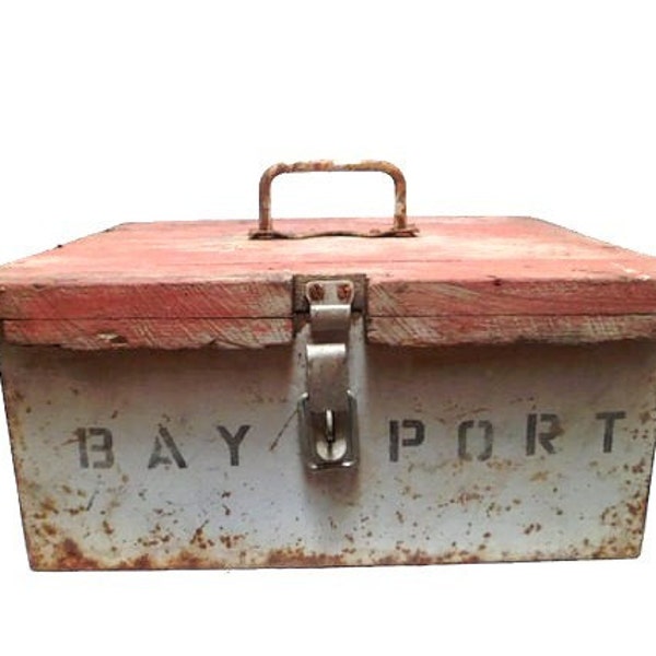 Vintage Boot Strand / Küste / Tool Box / Holzkiste Port Bay / Metal Box / Ocean