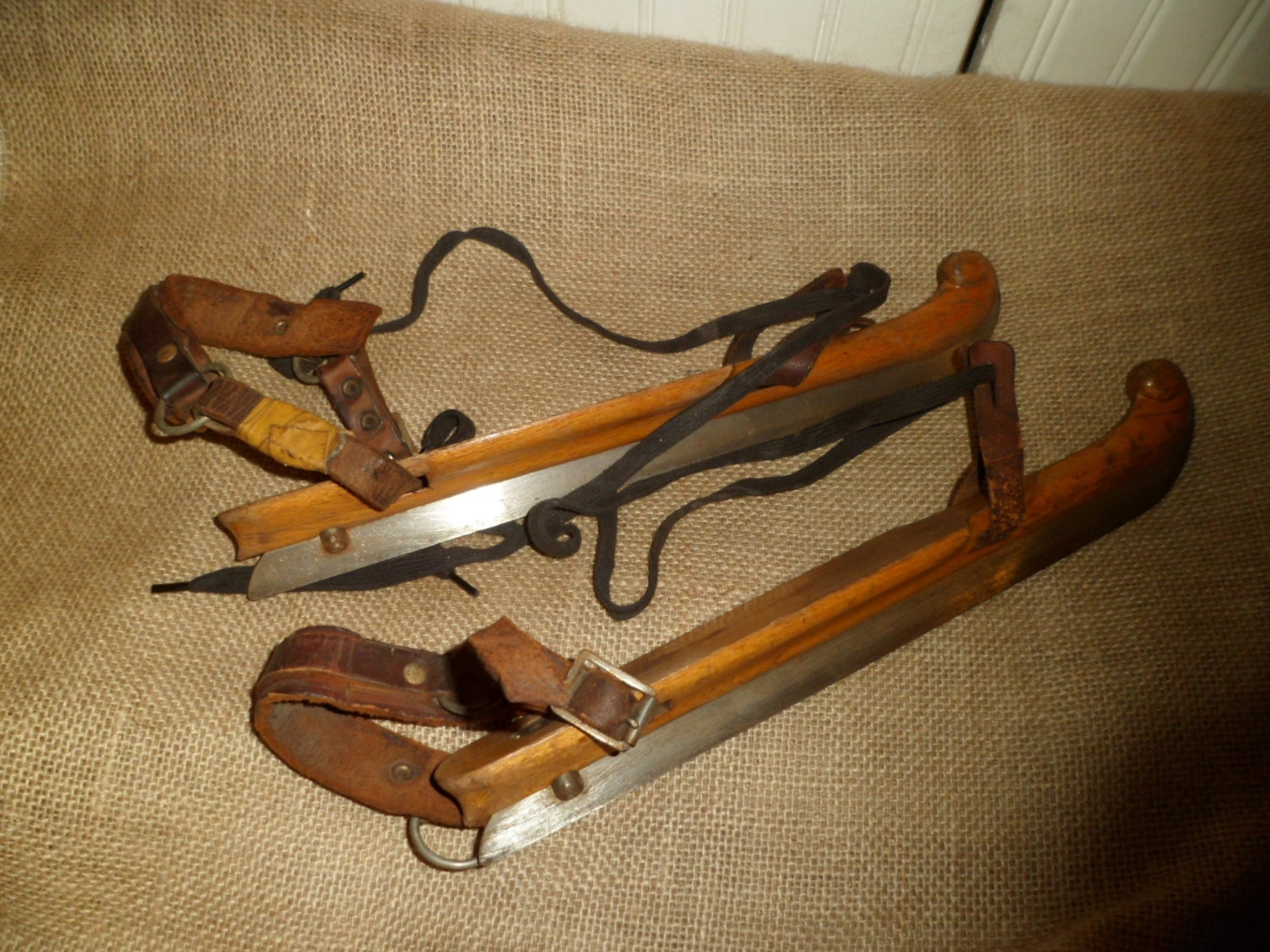 Antique Wood & Steel Ice Skates Dutch J Nooitgedagt and Zn Etsy