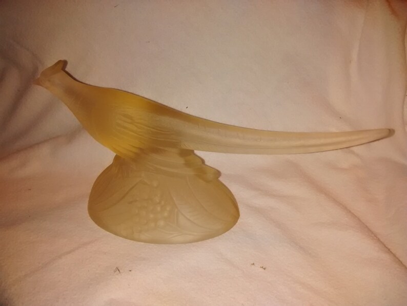 Vintage Fostoria Bird Frosted Glass Pheasant Bird Figurine | Etsy