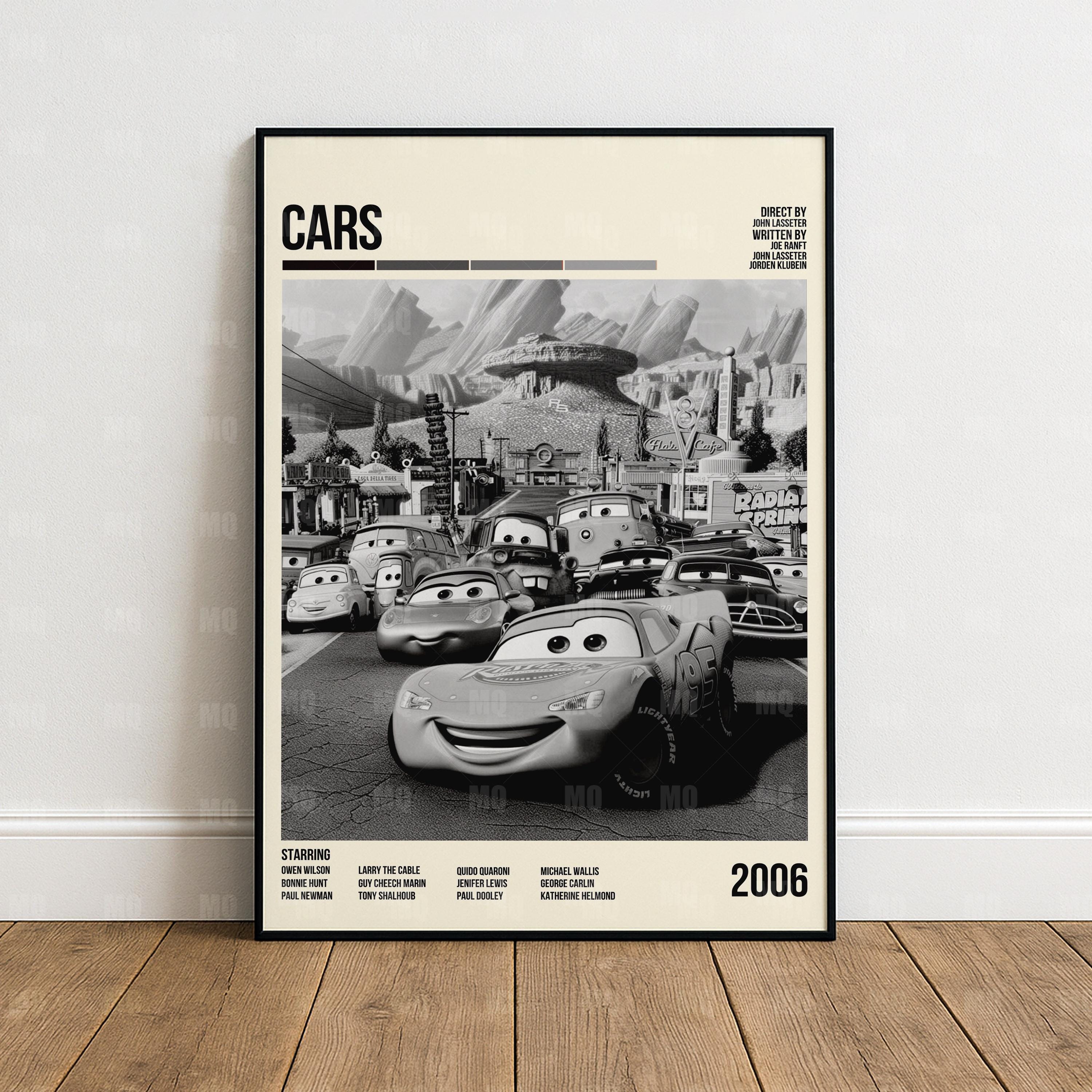 Cars Movie Poster, Comedy Movie Wall Art - Etsy