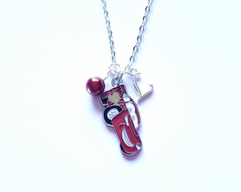 Lightening McQueen from Cars Bubble Gum Bead Necklace