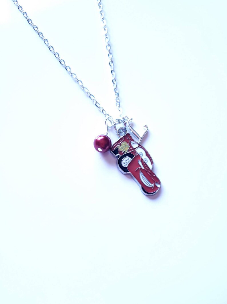 Cars lightning mcqueen personalized name letter necklace Etsy