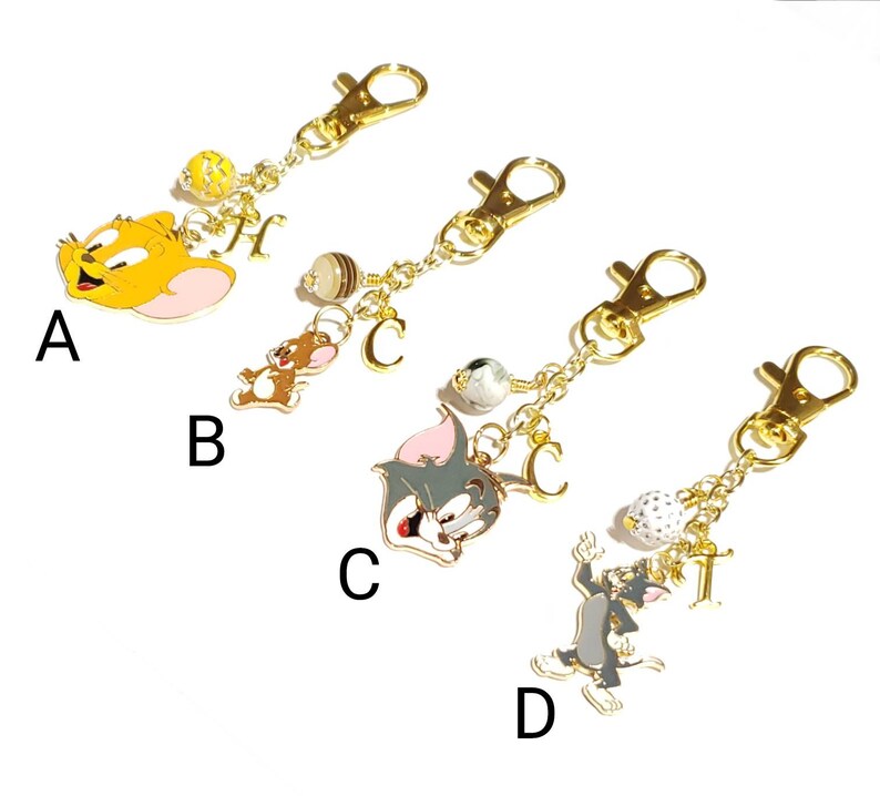 Tom and Jerry Keychain Personalized Keychain Disney Etsy