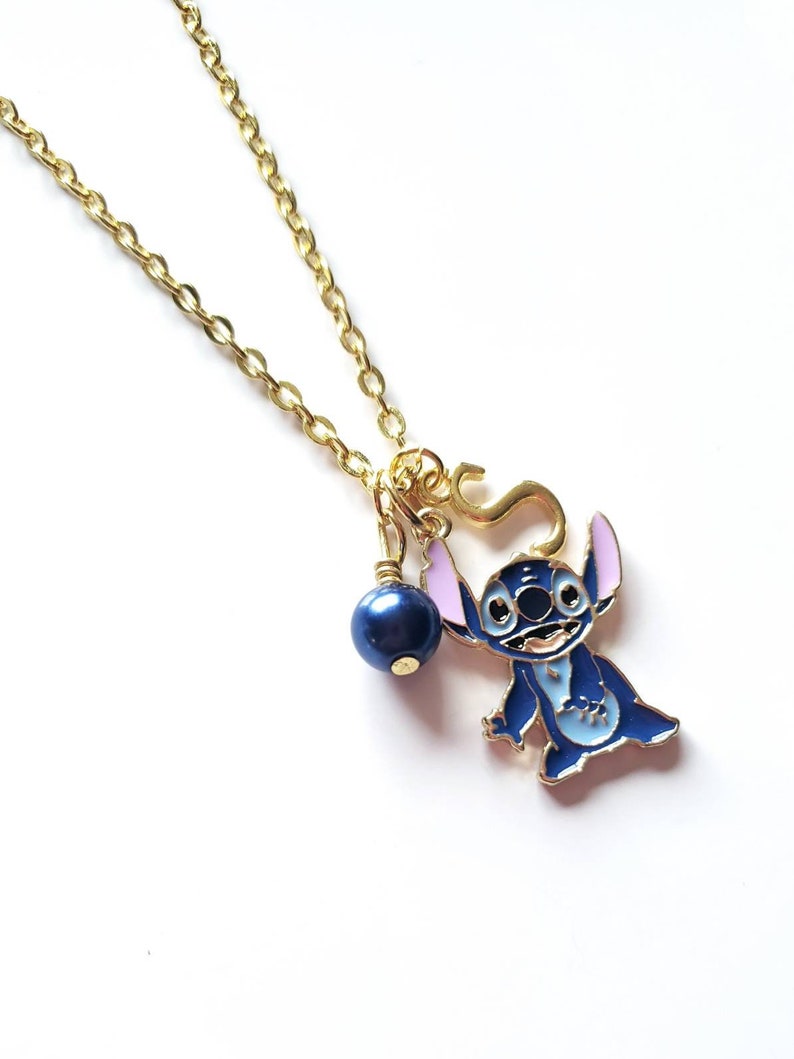 Stitch necklace personalized name necklace gold plated stitch necklace customized jewelry lilo and stitch necklace birthday gift ideas