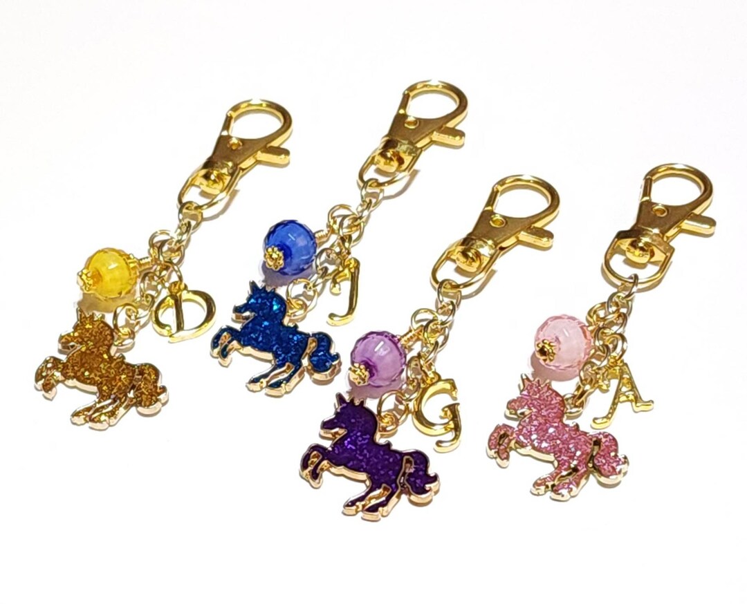 Unicorn Keychain, Glitter Unicorn Keychain, Personalized Unicorn