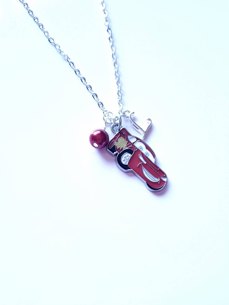 Cars lightning mcqueen personalized name letter necklace Etsy