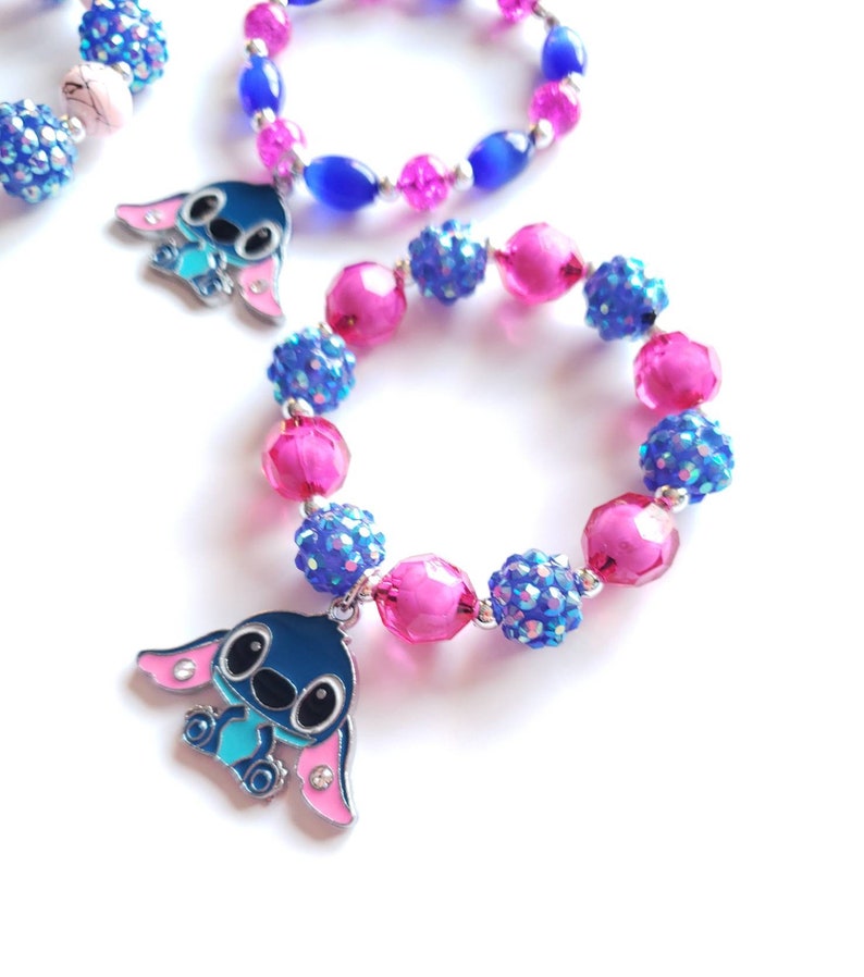 toddler gift ideas kids metal charms disney charms disney beaded bracelet for kids Lilo and stitch bracelet for kids stitch bracelet
