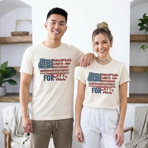 Camiseta Libertad y Justicia para Todos, Camiseta con la Bandera Patriótica de EE. UU., Camiseta con Mapa Vintage de Estados Unidos, Regalo del 4 de Julio, Camiseta Retro con el Orgullo de Estados Unidos