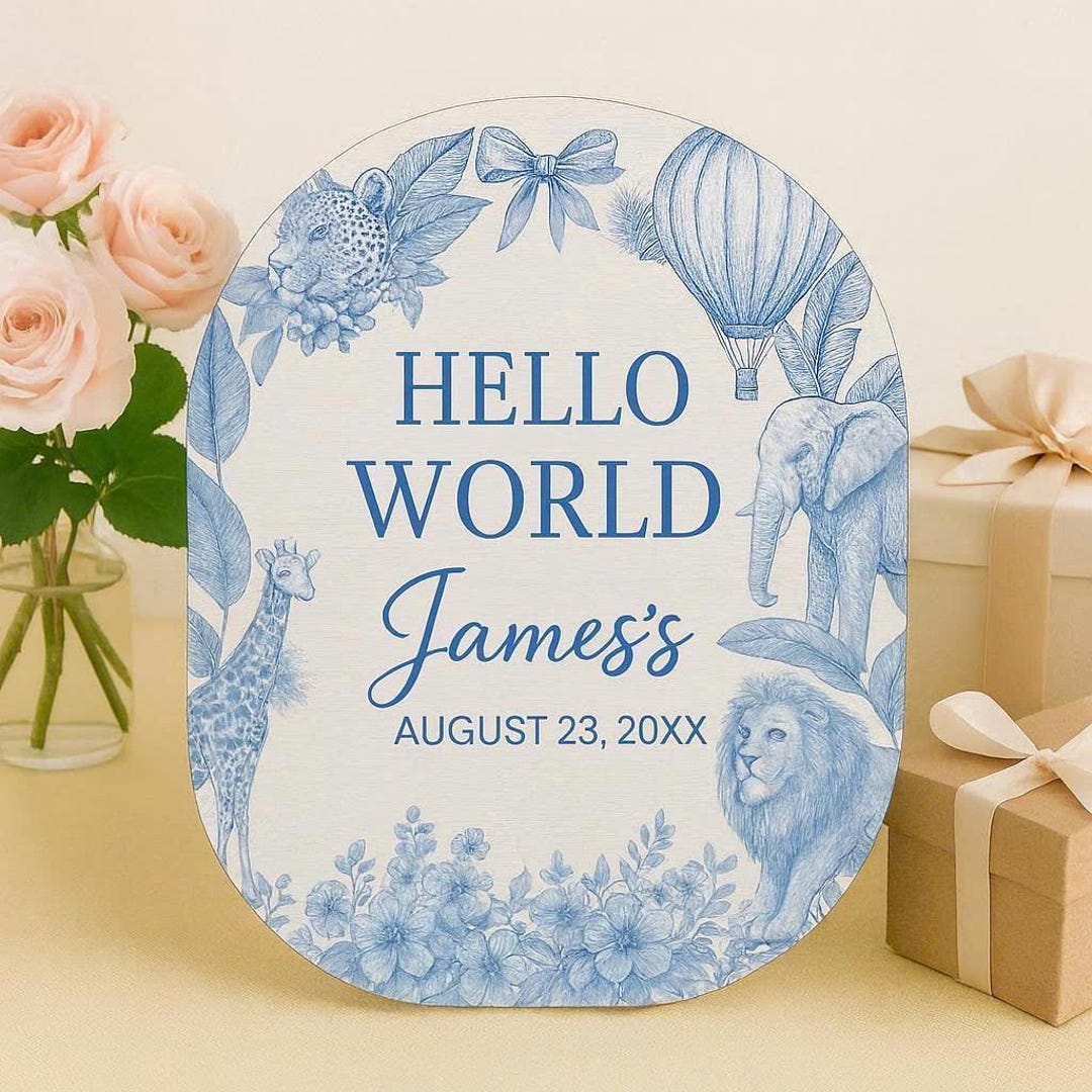 Safari Baby Shower Welcome Sign,personalized Wooden Plaque,jungle ...