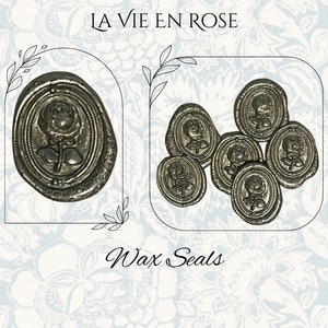 Selos de cera com tema francês ~ Rosa, Abelha, Coroa