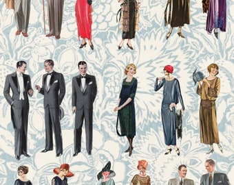 1920年代ファッションデザイン印刷物 1920 fashion - Etsy 日本