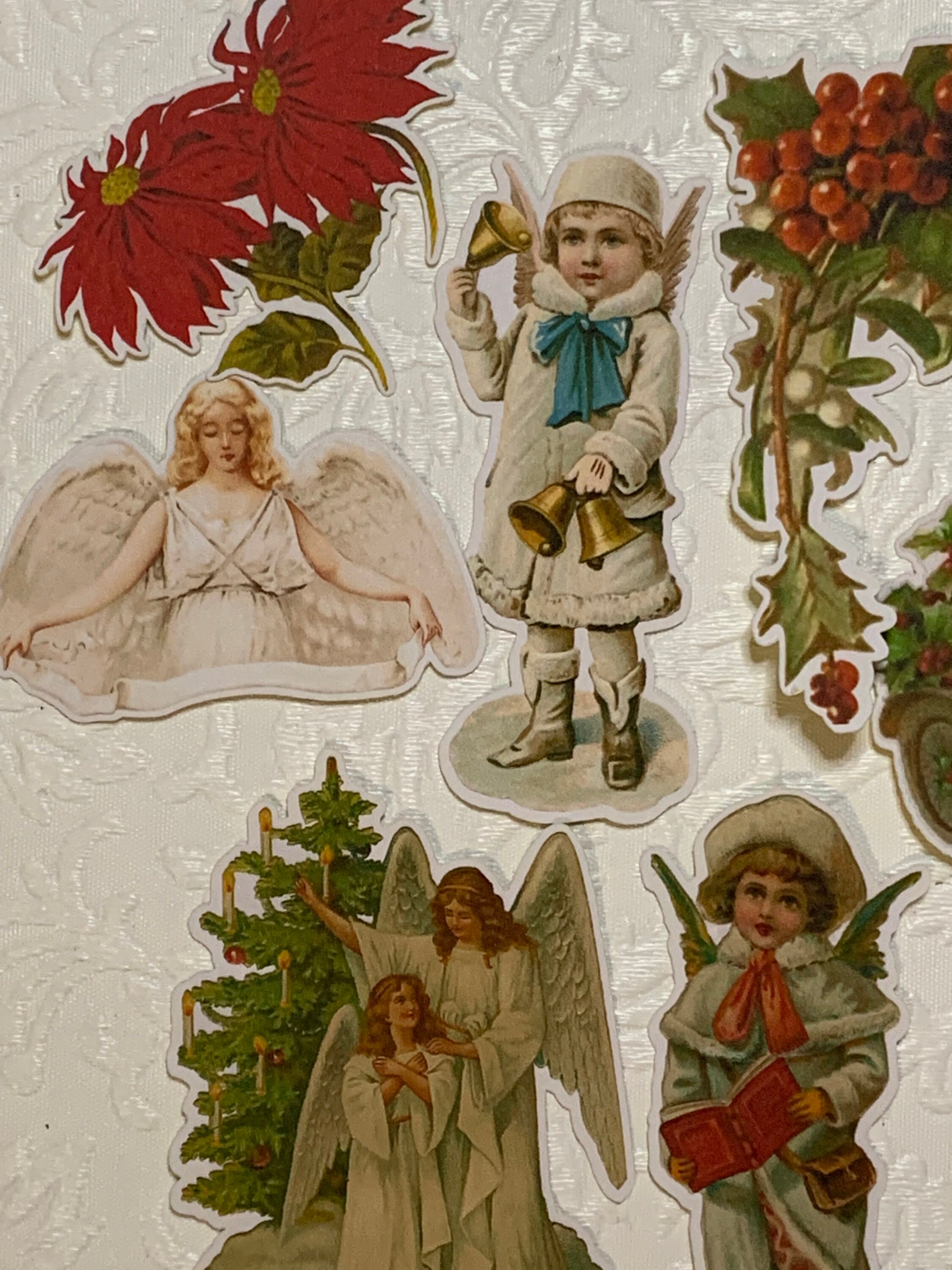 Vintage Christmas Die Cut Stickers Set Two - Etsy Australia