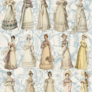 Pegatinas troqueladas al estilo de Jane Austen