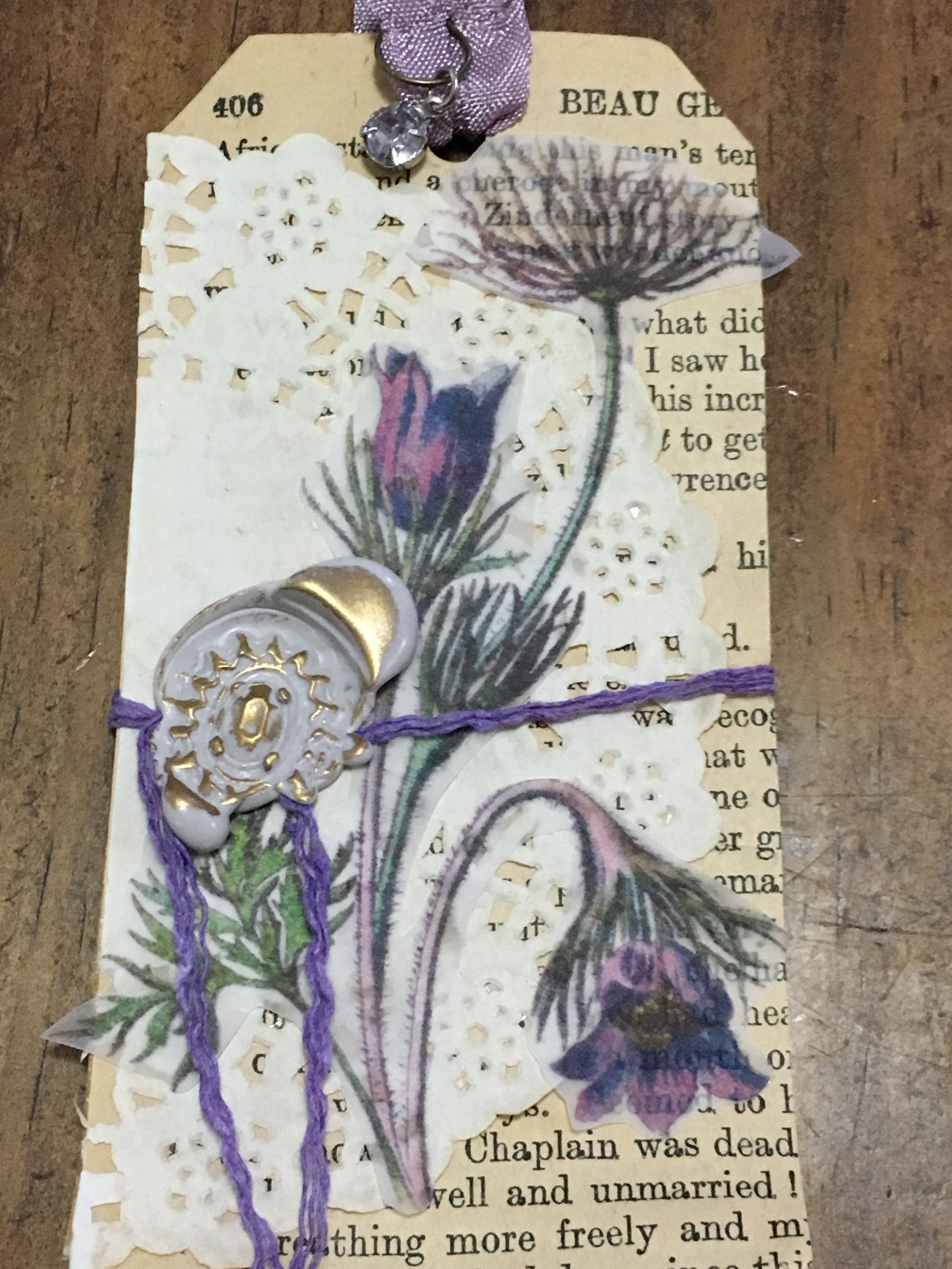 vintage style floral journal tags with wax seal