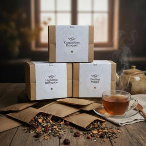 42 Premium Tea Bags in Gift Box, Birthday Gift for Her or Him, Sister, Grandma, Christmas Gift set