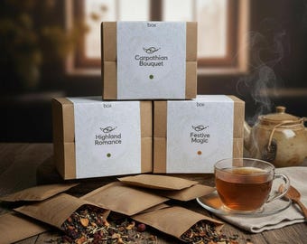 Organic Tea Sampler Set in Gift Box for Her, Friend, Mom, Sister, Grandma