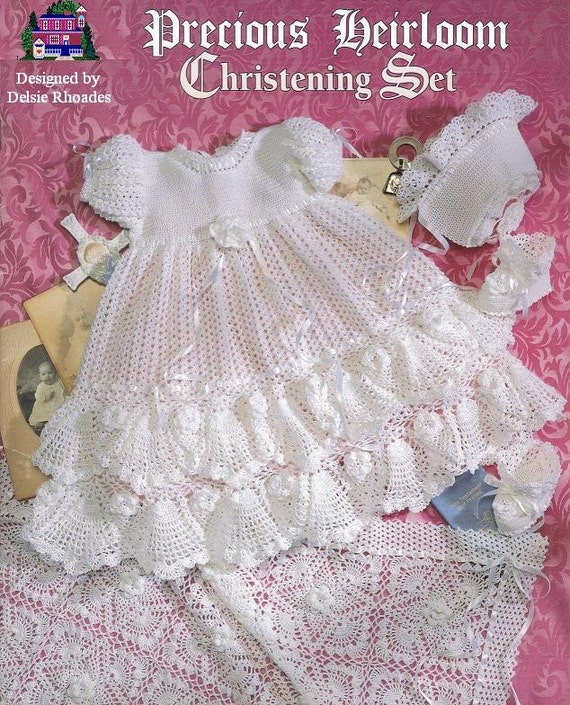 Buy Christening Dress Outfit Victorian Style Crochet Pattern 4-6 Months  Online in India - Etsy