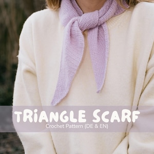 Triangle Scarf Crochet Pattern | Crochet Triangle Scarf | PDF German & English