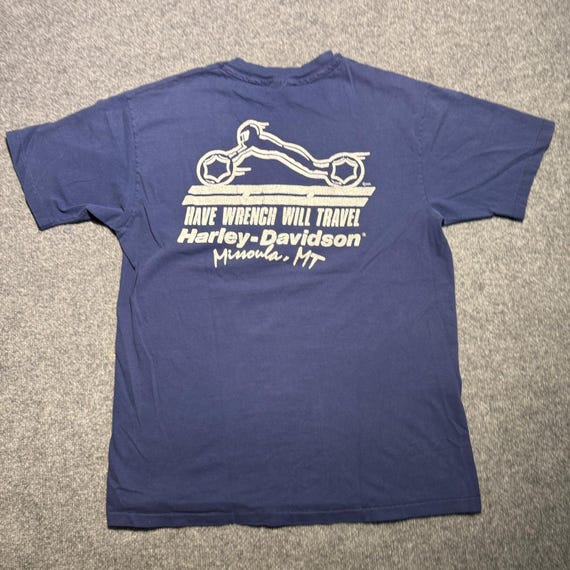 Vintage 90s Harley Davidson Missoula MT Eagle T Shirt… - Gem