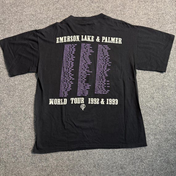 EMERSON,LAKE & PALMER TOUR 1992 Tシャツ XL Vintage 1992 Emerson Lake & Palmer World Tour T-Shirt… - Gem