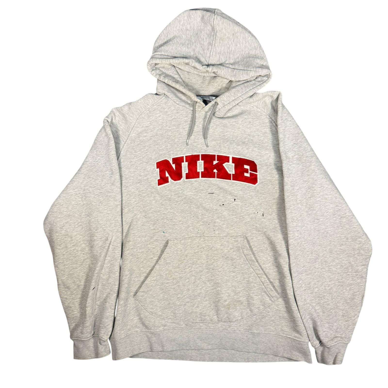 grey and red nike jumper