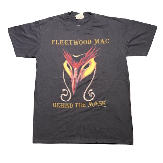 Vintage 1990 Fleetwood Mac Behind the Mask Tour Shirt Black Hanes Large 90s Rock
