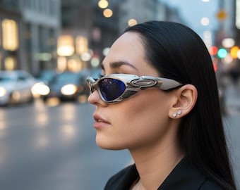 Oakley Dartboard Vintage 2000s Shield Wrap Black Sunglasses, Rare