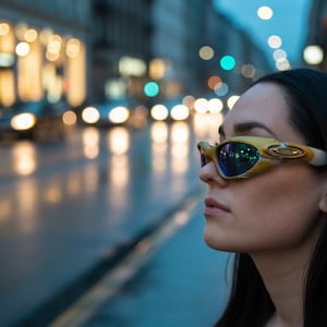 Vintage Oakley Sunglasses Gold Rare Oakley, Blue Mirrored Lenses, Futuristic 90s 2000s Techwear image 1