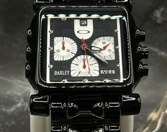 Oakley Minute Machine-inspirerad design Massiv industriell Y2K Techwear-estetik - Cyberpunk skulptural armbandsur