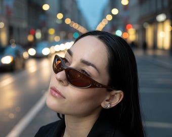 Vintage Oakley Sunglasses – Brown Mocha Frame, Y2K Techwear