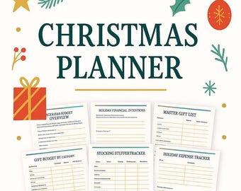Christmas Budget Planner Printable, Holiday Financial Tracker (PDF)