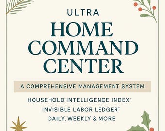 Family Printable Planner, Home Command Center (PDF)