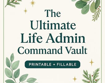 Digital Life Planner - Printable Fillable Ultimate Finance Home Management Binder