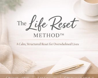 LifeReset Calm Arbeitsbuch - Digitaler Download Druckbare überwältigte Geister ausfüllbare Pdf