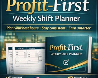 Profit-First Weekly Shift Planner for Gig Drivers (Printable Fillable PDF, US Letter + A4)