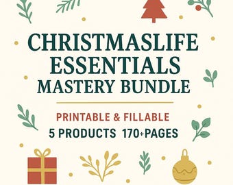 Christmas Planner Printable, Fillable Holiday Meal & Budget Tracker (PDF)