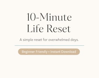 Printable Fillable Planner – Digital Download Life Reset Daily Weekly Simple Tracker