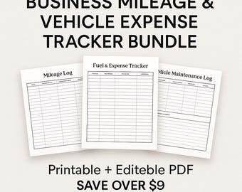 Expense Financial Tracker – Digital Fillable Income Tax Planner for Drivers