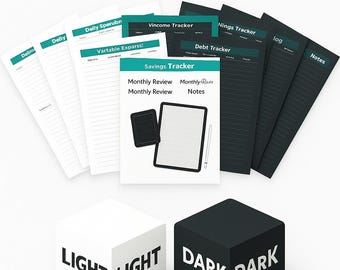 Digital Budgets Planner - Printable Financial Goal Spending Expense Income Tracker