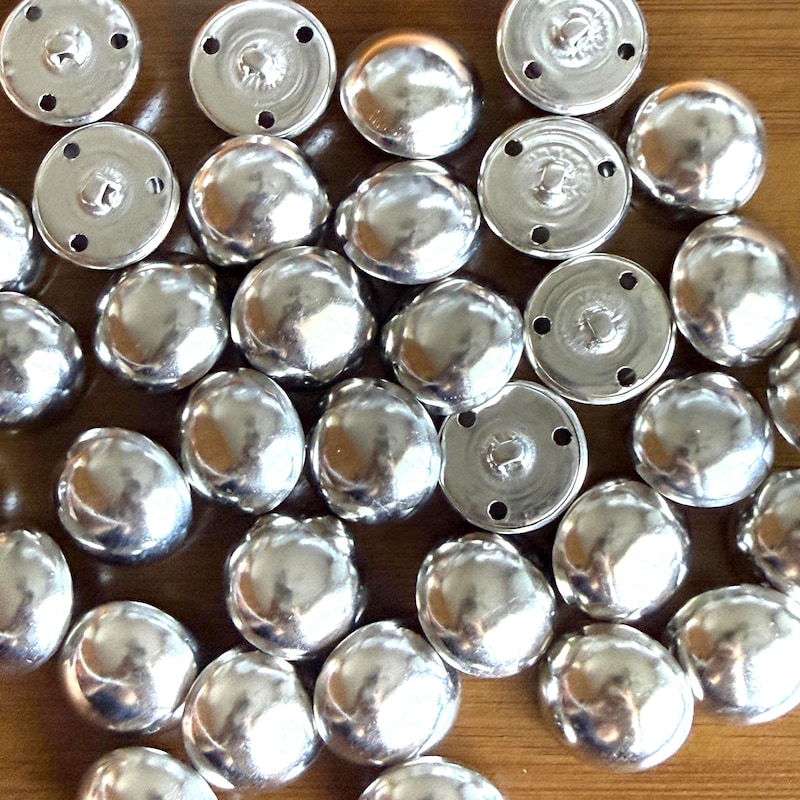 Silver Buttons - Etsy