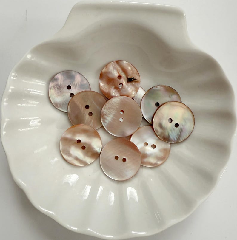 Natural Mother of Pearl Shell Buttons: 2-hole, 10-25mm - Etsy