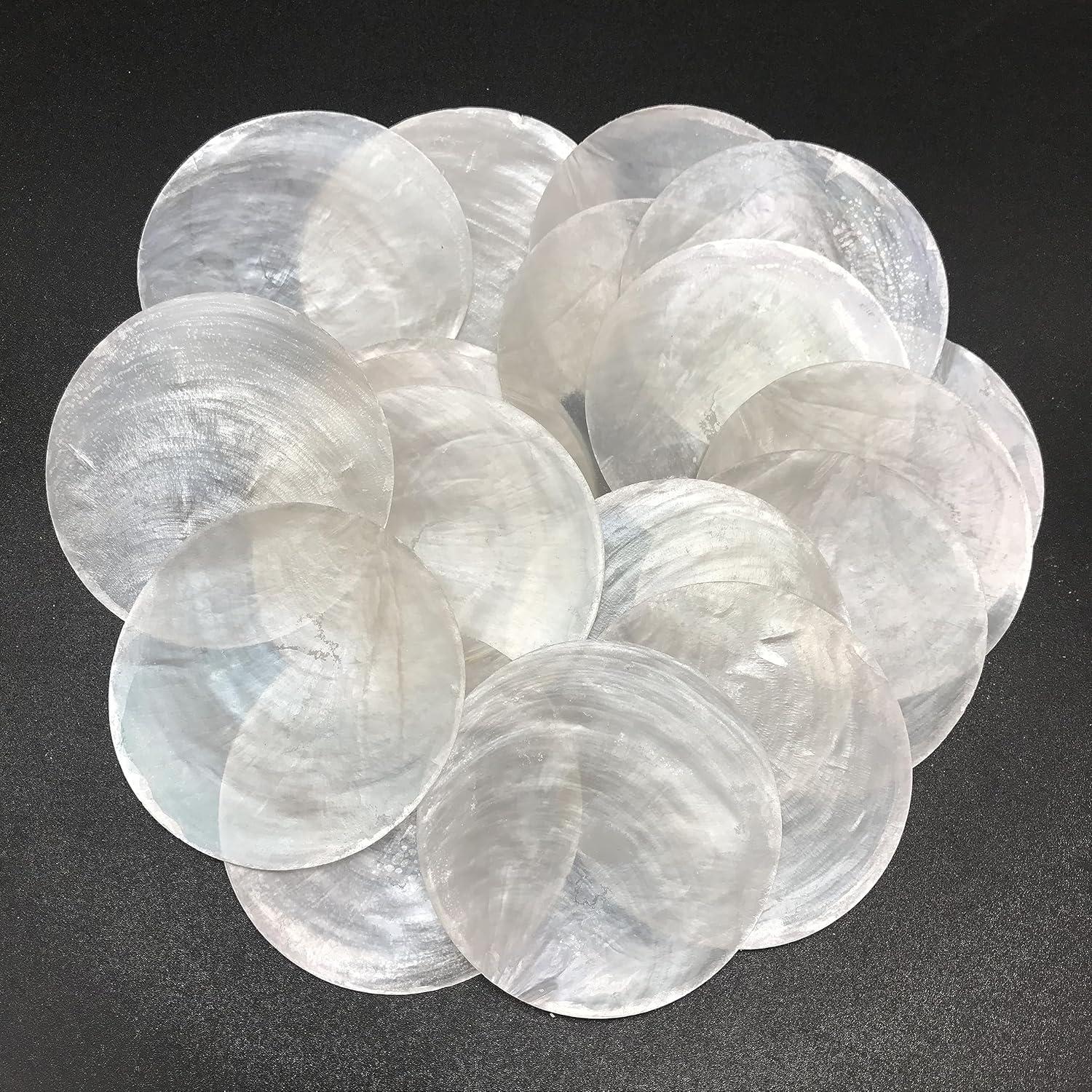 20 PC Round Natural Capiz Sea Shells, 3 Inches - Etsy